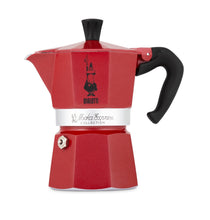 Cafetera Italiana Bialetti Moka Express de 3 y 6 tazas Roja - Café Central