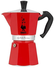 Cafetera Italiana Bialetti Moka Express de 3 y 6 tazas Roja - Café Central