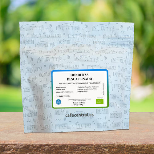 Café Descafeinado de Honduras. Swiss Water. Sin químicos