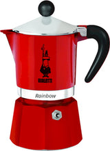Cafetera Italiana Bialetti Rainbow de 3 y 6 tazas - Café Central